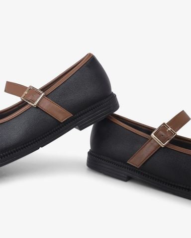 Giày Búp Bê Hạnh Dung Trơn Khóa Nịt HD1144AV