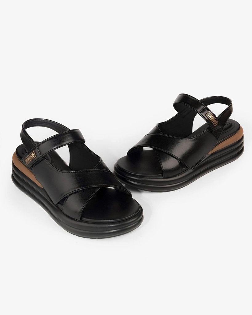 Sandal Đế Xuồng Hạnh Dung Quai Chéo Liền Hậu HD1149AV