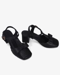 Giày Sandal Hạnh Dung Bít Mũi T Đục Lỗ Khóa Nơ HD1179AV