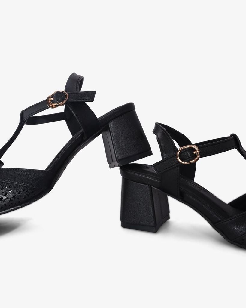 Giày Sandal Hạnh Dung Bít Mũi T Đục Lỗ Khóa Nơ HD1179AV