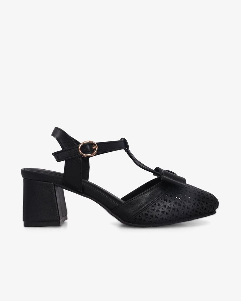 Giày Sandal Hạnh Dung Bít Mũi T Đục Lỗ Khóa Nơ HD1179AV