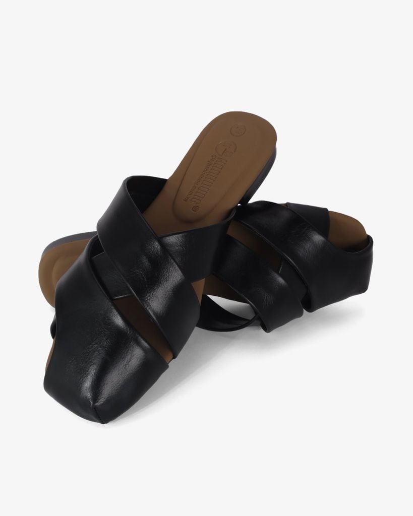 Dép Bít Mũi Hạnh Dung Quai Bản To Đan Chéo HD1180AV