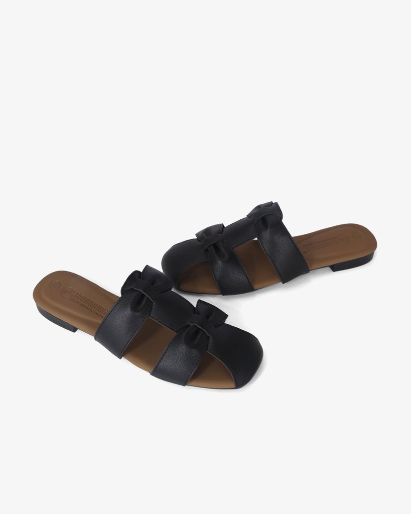 Dép Bít Mũi Hạnh Dung Quai Hai Tầng Nơ HD1184AV