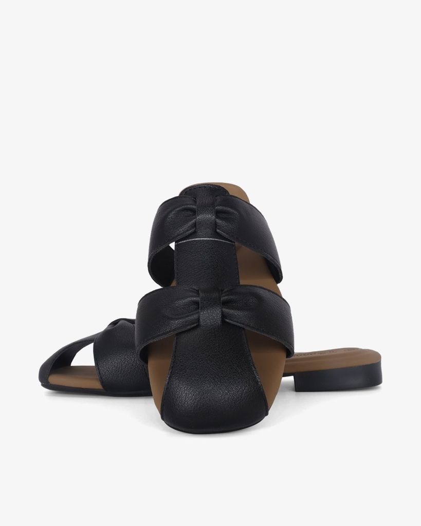 Dép Bít Mũi Hạnh Dung Quai Hai Tầng Nơ HD1184AV