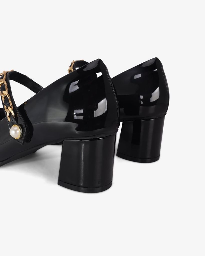 Giày Cao Gót Hạnh Dung Quai Khóa Mạ Vàng HD1188AV