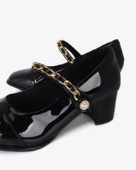 Giày Cao Gót Hạnh Dung Quai Khóa Mạ Vàng HD1188AV