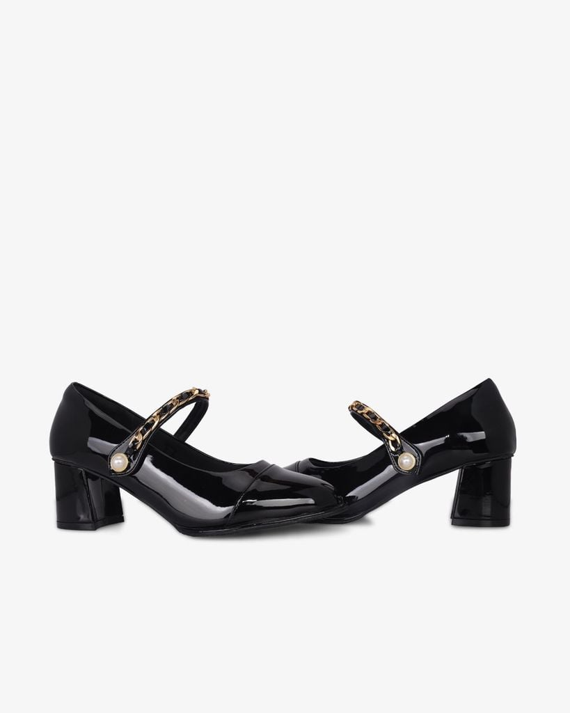 Giày Cao Gót Hạnh Dung Quai Khóa Mạ Vàng HD1188AV