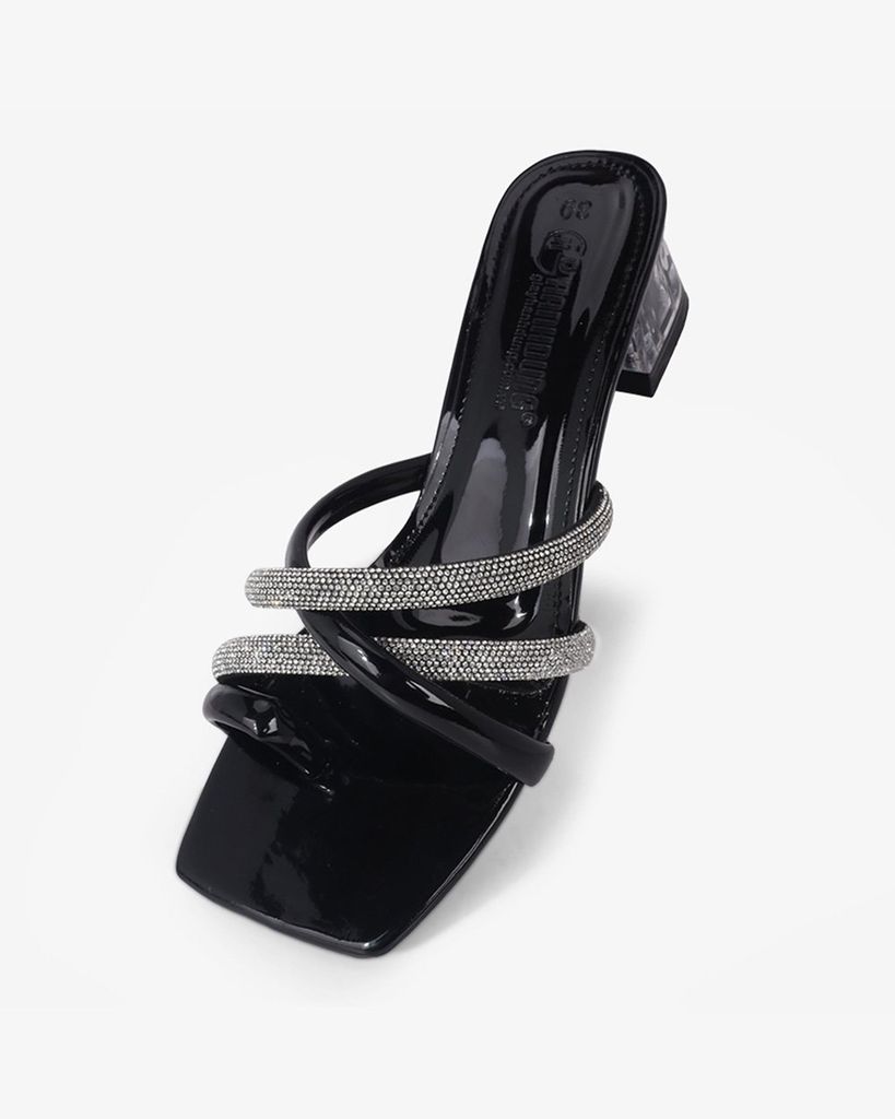 Dép Cao Gót Hạnh Dung Xỏ Ngón Gót Mica HD12264AM