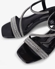 Sandal Cao Gót Hạnh Dung Đính Đá Nhiều Quai Chéo HD12282AM