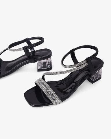 Sandal Cao Gót Hạnh Dung Đính Đá Nhiều Quai Chéo HD12282AM