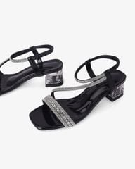 Sandal Cao Gót Hạnh Dung Đính Đá Nhiều Quai Chéo HD12282AM