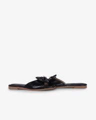 Dép Xẹp Hạnh Dung Bản Nơ Khóa Hoa HD12295AM