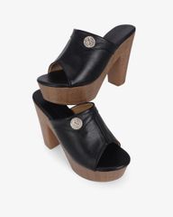 Dép Cao Gót Hạnh Dung Quai Bản Đắp HD12298AM