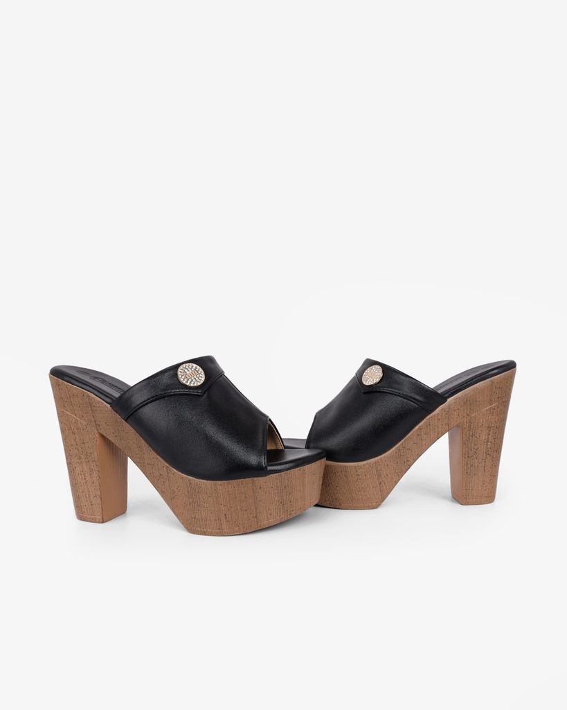 Dép Cao Gót Hạnh Dung Quai Bản Đắp HD12298AM