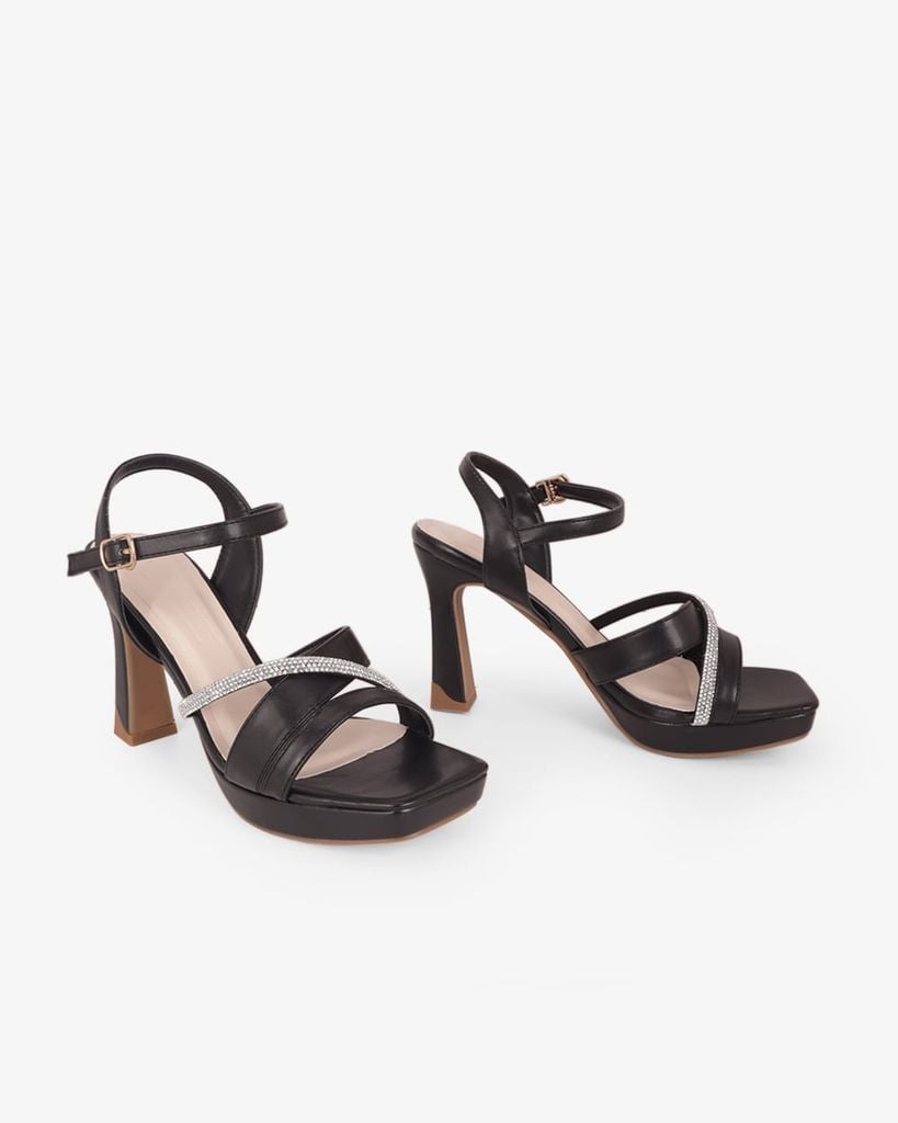 Sandal Hạnh Dung Cao Gót Quai Chéo N HD12299AM