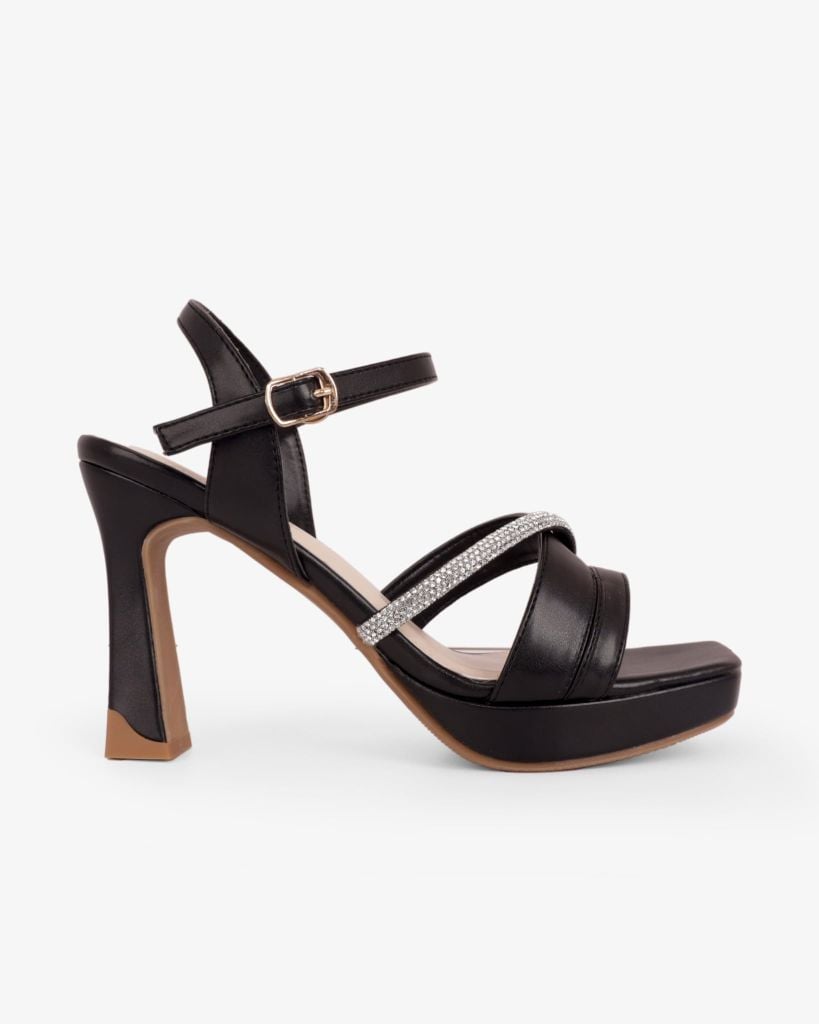 Sandal Hạnh Dung Cao Gót Quai Chéo N HD12299AM
