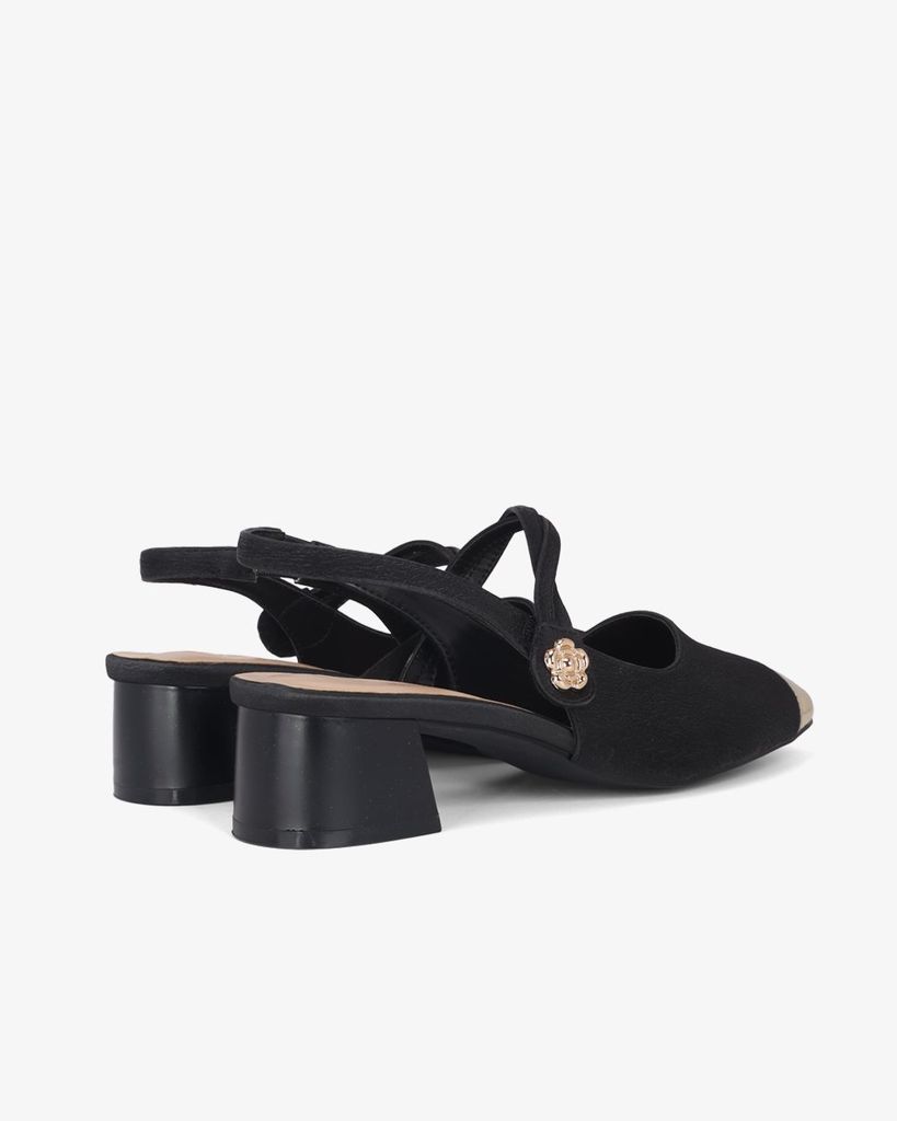 Giày Sandal Hạnh Dung Two Toned Kim Tuyến HD1501CH