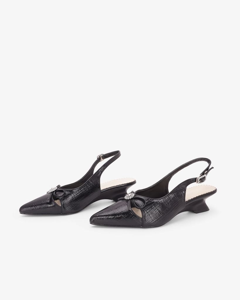 Sandal Cao Gót Nơ Đính Hạt HD1704AI