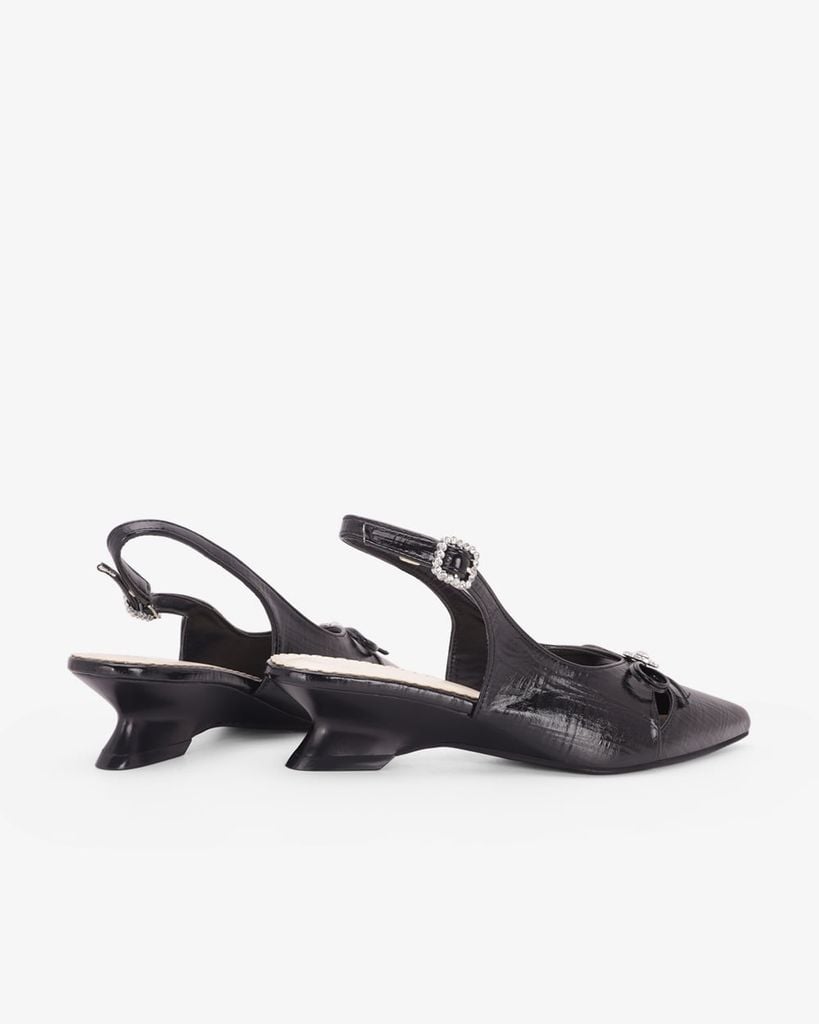 Sandal Cao Gót Nơ Đính Hạt HD1704AI