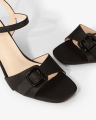 Sandal Cao Gót Hạnh Dung Quai Ngang Khóa Nịt HD27276BI