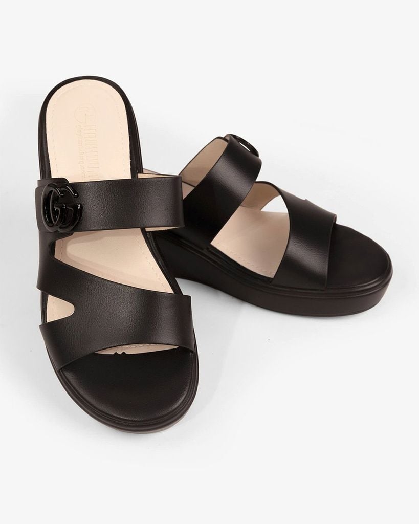 Dép Đế Xuồng Hạnh Dung Quai Chữ N HD27280BI