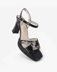 Sandal Cao Gót Hạnh Dung Quai Chéo Khóa HD27284BI