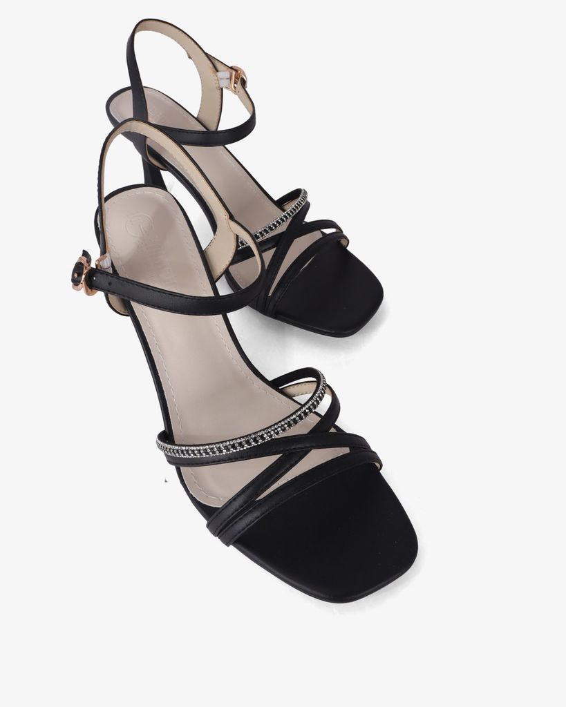 Sandal Cao Gót Hạnh Dung Nhiều Dây Chéo HD27304BI
