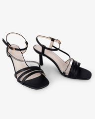 Sandal Cao Gót Hạnh Dung Nhiều Dây Mảnh Gót Nhọn HD27305BI