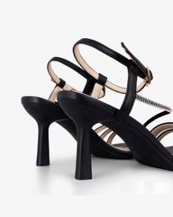 Sandal Cao Gót Hạnh Dung Nhiều Dây Mảnh Gót Nhọn HD27305BI