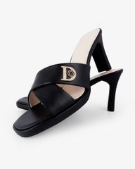 Dép Cao Gót Hạnh Dung Quai Chéo Khóa D HD27315BI