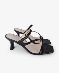 Dép Cao Gót Hạnh Dung Quai Mảnh Phối Khóa HD27327BI