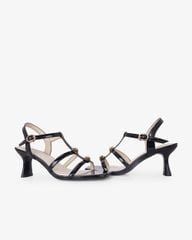 Giày Sandal Hạnh Dung Ba Quai Mảnh Khóa Hoa HD27328BI