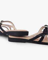 Dép Xẹp Hạnh Dung Ba Quai Mảnh Khóa Xoàn HD27330BI