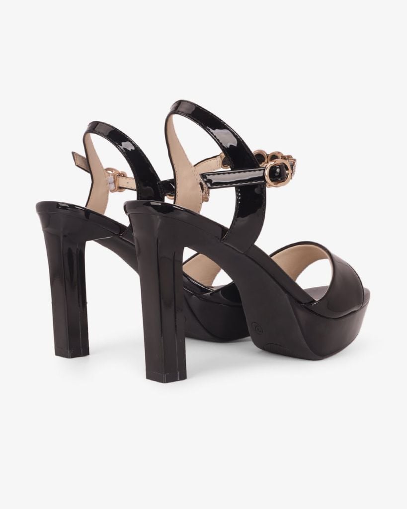 Sandal Hạnh Dung Cao Gót Quai Cổ Chân Đính Khoen HD27331BI