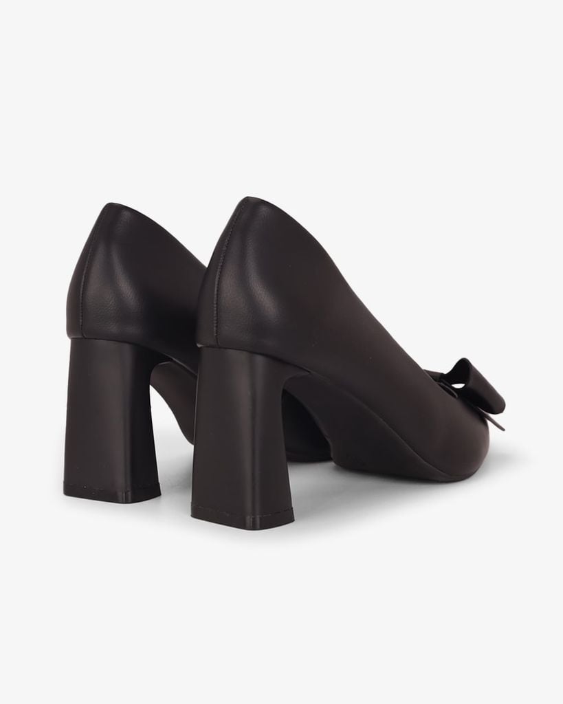 Giày Cao Gót Hạnh Dung Mũi Nhọn Khóa Nơ HD27333BI