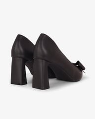 Giày Cao Gót Hạnh Dung Mũi Nhọn Khóa Nơ HD27333BI