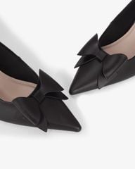 Giày Cao Gót Hạnh Dung Mũi Nhọn Khóa Nơ HD27333BI