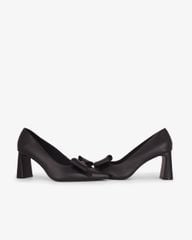 Giày Cao Gót Hạnh Dung Mũi Nhọn Khóa Nơ HD27333BI