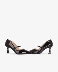 Giày Cao Gót Hạnh Dung Mũi Nhọn Vạt Bầu HD27335BI