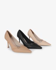 Giày Cao Gót Hạnh Dung Quai Chéo Khóa HD27336BI