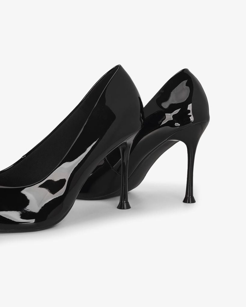 Giày Cao Gót Hạnh Dung Da Bóng Mũi Nhọn HD27337BI