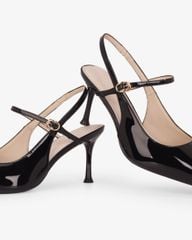 Giày Sandal Cao Gót Hạnh Dung Quai Hậu Mảnh HD27338BI