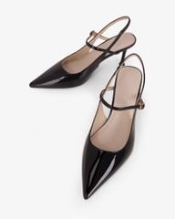 Giày Sandal Cao Gót Hạnh Dung Quai Hậu Mảnh HD27338BI