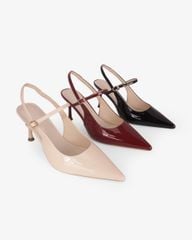 Giày Sandal Cao Gót Hạnh Dung Quai Hậu Mảnh HD27338BI