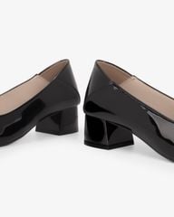 Giày Cao Gót Hạnh Dung Yếm Khóa Tròn HD27339BI