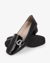 Giày Cao Gót Hạnh Dung Yếm Khóa Tròn HD27339BI