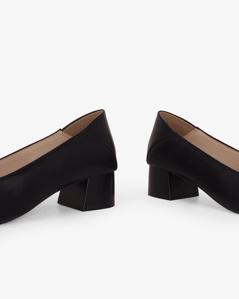 Giày Cao Gót Hạnh Dung Yếm Khóa Nơ HD27340BI