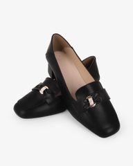 Giày Cao Gót Hạnh Dung Yếm Khóa Nơ HD27340BI