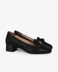 Giày Cao Gót Hạnh Dung Yếm Khóa Nơ HD27340BI