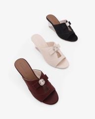 Dép Đế Xuồng Hạnh Dung Quai Bản Lớn Xoàn HD27343BI